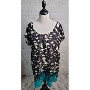 Motherhood Maternity Short Dress Size XL Black & White Abstract Print